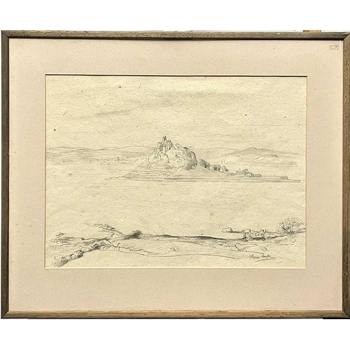 271 - Edward Bouverie HOYTON (1900-1988) St. Michael's Mount Graphite on paper, signed, 33.5 x 45.5cm.