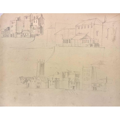 285 - Bernard NINNES (1899-1971) A collection of thirteen sketches of St Ives Pencil on paper, largest pie... 