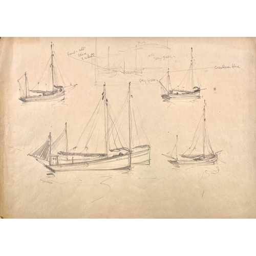 285 - Bernard NINNES (1899-1971) A collection of thirteen sketches of St Ives Pencil on paper, largest pie... 