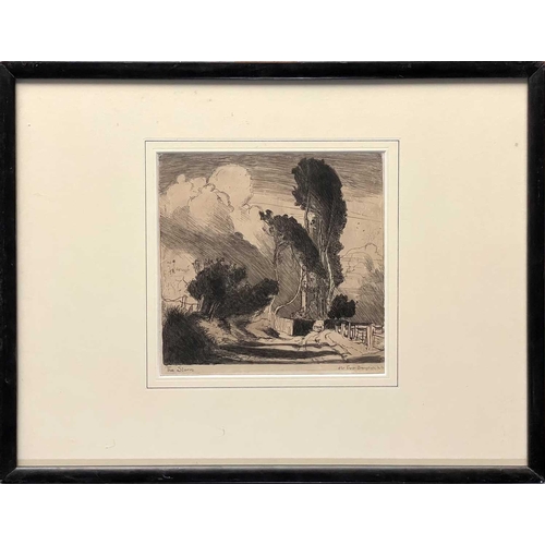 288 - After Frank BRANGWYN RA (1867-1956) The Storm Etching, inscribed, 19 x 19cm. Along with Modern Maste... 