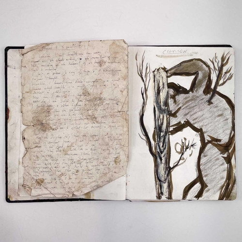 292 - Ivan BRAY (1967) Four books containing poetry and mixed media works. Largest book: 26 x 30cm.