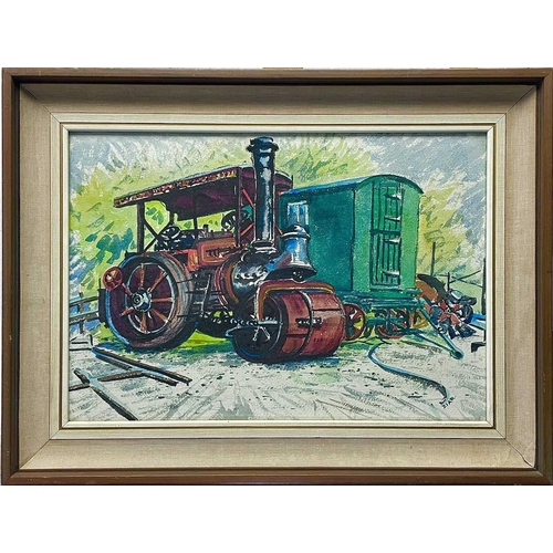 293 - Elizabeth Rosemary ZIAR (1919-2003) The Traction Engine Watercolour, signed, inscribed to verso, 36.... 