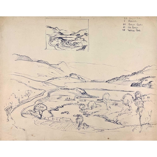 303 - Bernard NINNES (1899-1971) Various loose drawings and prints. Largest piece 58 x 39cm.