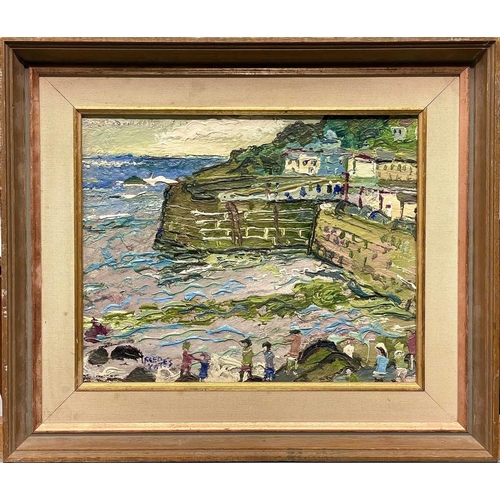 309 - Fred YATES (1922-2008) Mousehole Harbour Oil on board, signed, 21 x 26cm.This oil is in very good co... 