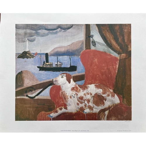 321 - Christopher WOOD (1901-1930) China Dogs in St Ives Window,1926 Lithograph, edition 242/550, Bow Art ... 