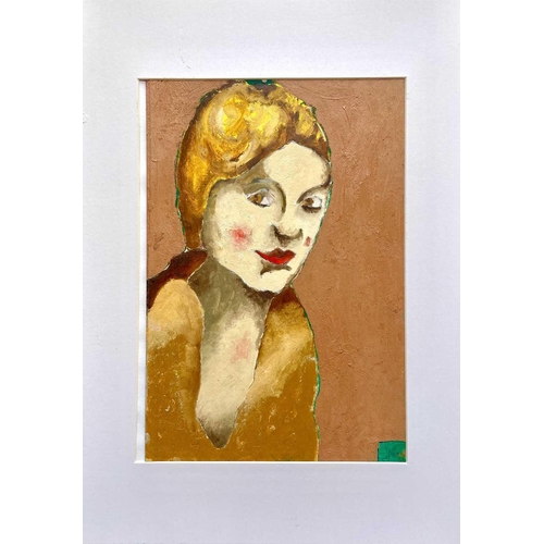 330 - Benjamin CARRIVICK (1980) Untitled (Female portrait) Oil on board Signed 29 x 20cm and Benjamin CARR... 