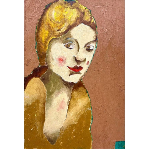 330 - Benjamin CARRIVICK (1980) Untitled (Female portrait) Oil on board Signed 29 x 20cm and Benjamin CARR... 