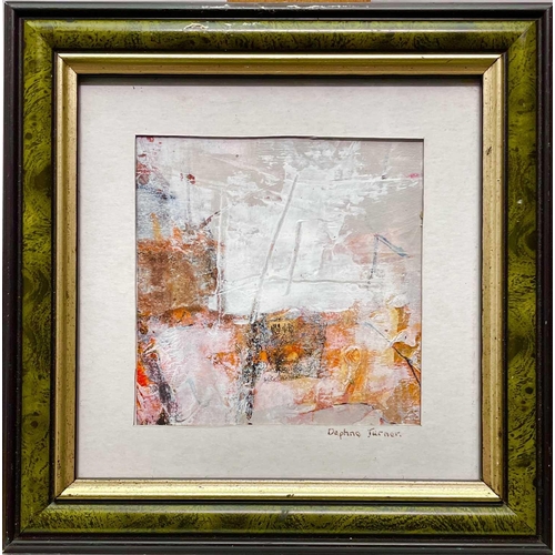 337 - Daphne TURNER (1941-2019) Two works  Mixed media 23 x 23cm & 10 x 10cm Together with a mixed media p... 