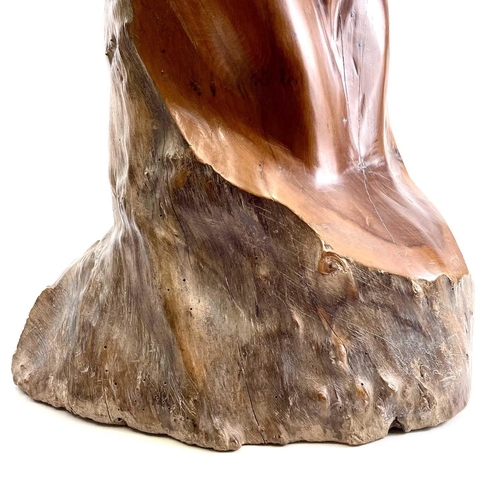 343 - Max BARRETT (1937-1988) Female Form Carved wood, monogrammed to base, height 70cm.