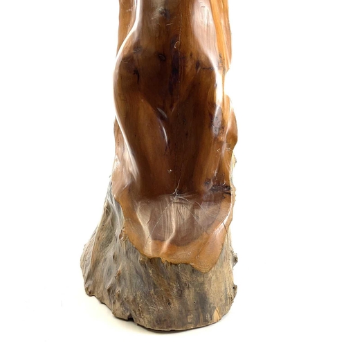 343 - Max BARRETT (1937-1988) Female Form Carved wood, monogrammed to base, height 70cm.