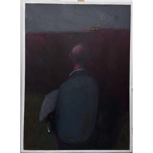 345 - Julian DYSON (1936-2003) Grandfather Oil on canvas, signed and dated '90, 111 x 80cm.