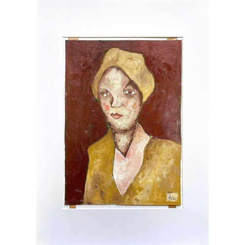 358 - Benjamin CARRIVICK (1980) Untitled (Female portrait) Oil on board Signed 29 x 20cm and Benjamin CARR... 