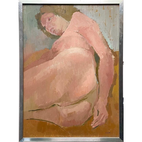 41 - William TUDOR (1920-1990) Turning Nude Oil on board, signed, 68 x 49cm. William Tudor was the Princi... 