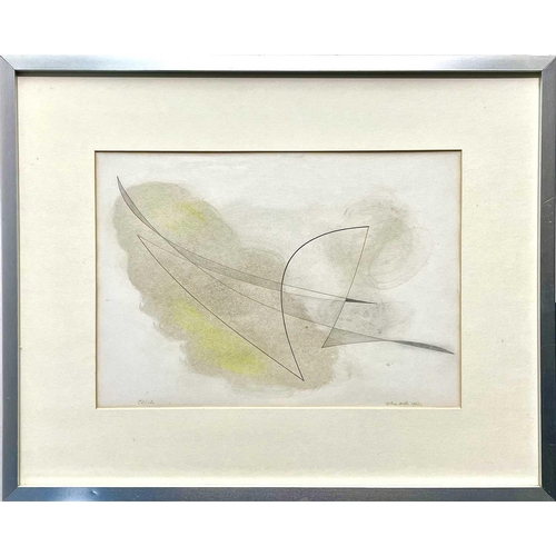 43 - John WELLS (1907-2000) 83/1D (1982) Mixed media Signed, inscribed and dated 1982 24.5 x 34.5cm Exhib... 