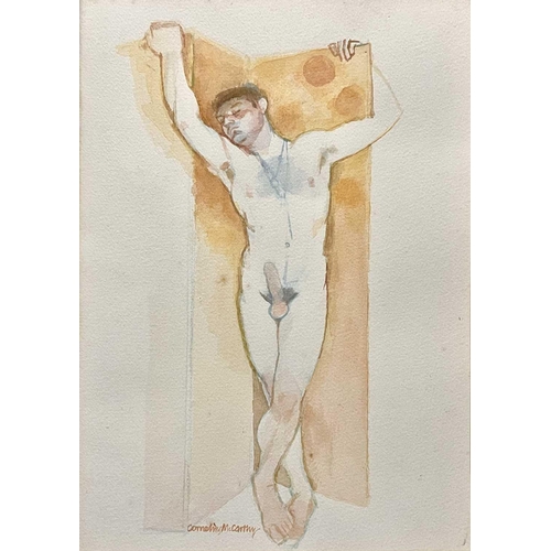 431 - Cornelius MCCARTHY (1935-2009) Two works Figure with a towel (c.1970), watercolour, signed, 33 x 22.... 