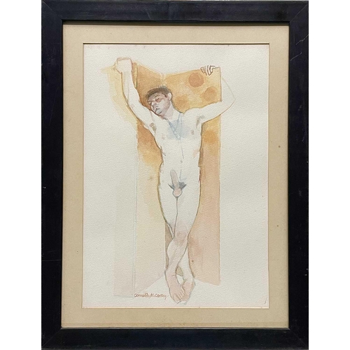 431 - Cornelius MCCARTHY (1935-2009) Two works Figure with a towel (c.1970), watercolour, signed, 33 x 22.... 