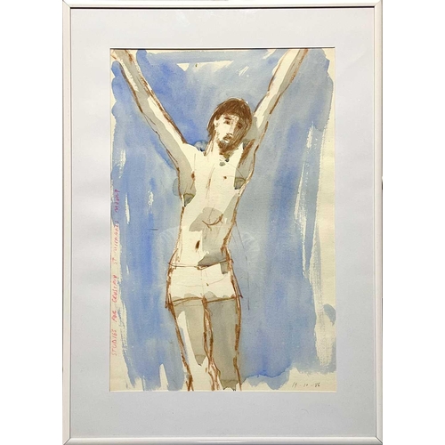 439 - John MILLER (1931-2002) Study for Crucifix, St Michael's Mount Watercolour, inscribed and dated 19/1... 