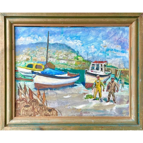 44 - Bob QUIXLEY (XX-XXI) Two works The Old Harbour, Rethymnon, Crete, oil on canvas, signed and dated '9... 