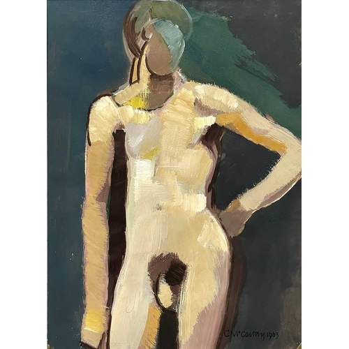 440 - Cornelius MCCARTHY (1935-2009) Standing Figure Gouache on Paper, signed and dated 1963, 37 x 27cm. P... 