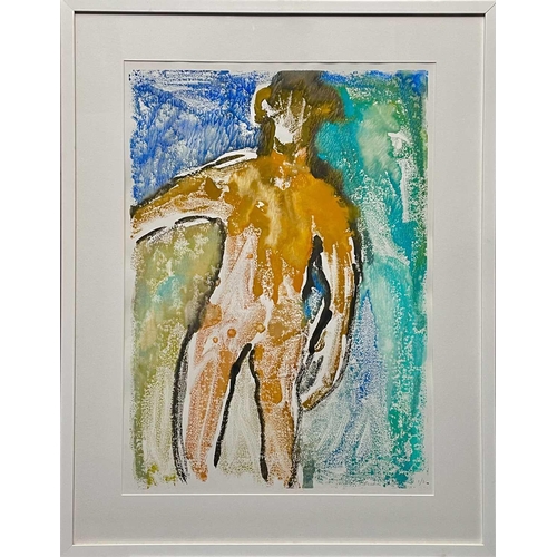 443 - Tim NEWMAN (1956) Starman Gouache monoprint, signed and numbered 1/1, further signed to verso, image... 