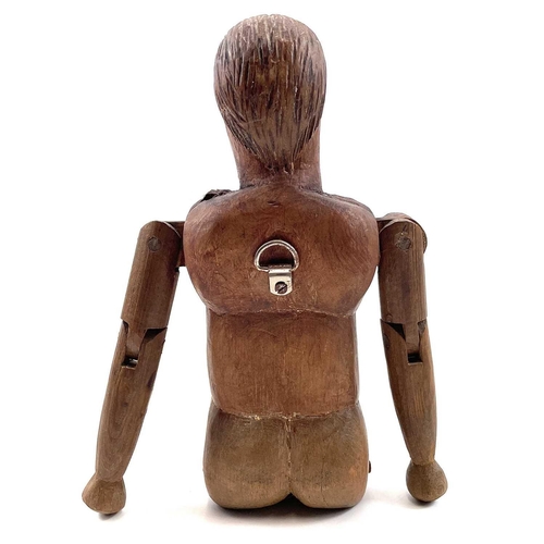 452 - A 19th/20th Century wooden articulated artist's mannequin from the studio of John Miller. 35 x 14cm.... 