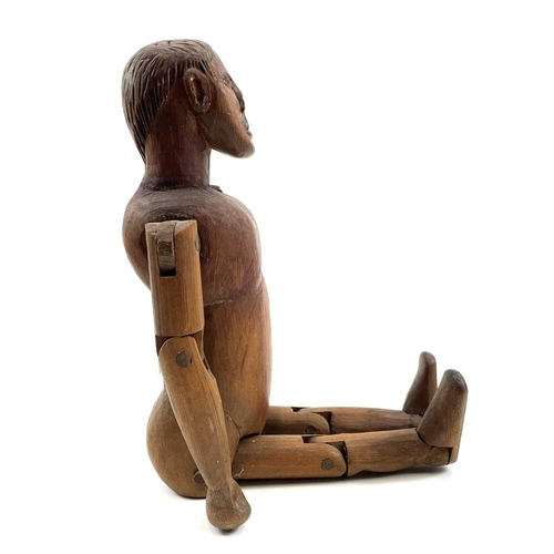 452 - A 19th/20th Century wooden articulated artist's mannequin from the studio of John Miller. 35 x 14cm.... 