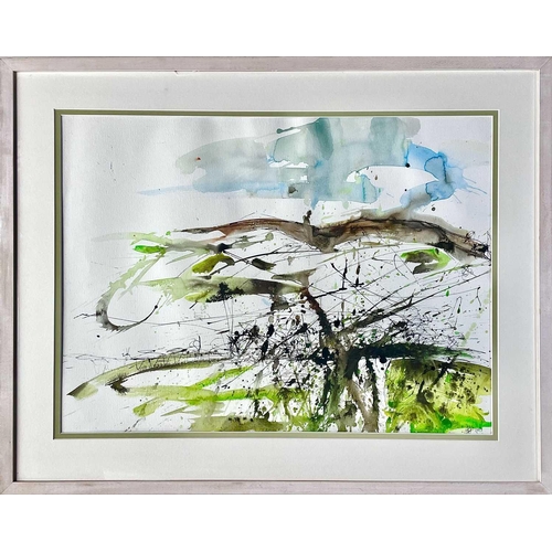 463 - Jonathan HAYTER Penwith in Spring Mixed media, signed and dated 2013, further signed, inscribed and ... 