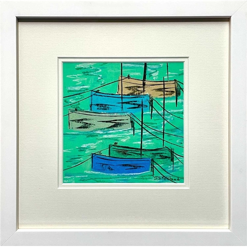 467 - Stephen FELSTEAD (1957) Small Boats, Porthleven Pastel on paper, signed, further signed, inscribed a... 