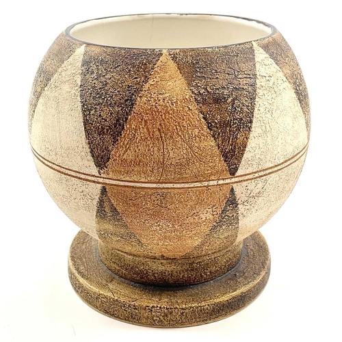 492 - Troika POTTERY (XX) Globe Vase Stoneware, displays the mark of Louise Jinks, a decorator at Troika C... 