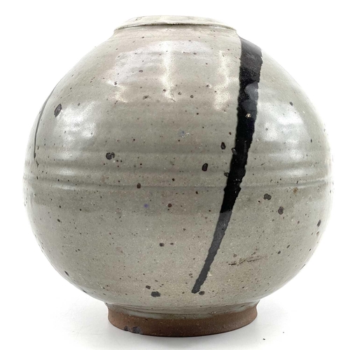 497 - Jason WASON (1946) Globular Vessel Stoneware, impressed personal and Leach Pottery seals to base, 23... 