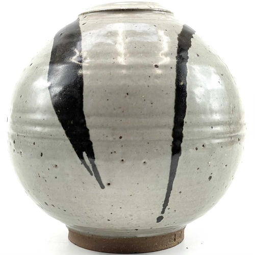 497 - Jason WASON (1946) Globular Vessel Stoneware, impressed personal and Leach Pottery seals to base, 23... 