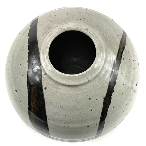 497 - Jason WASON (1946) Globular Vessel Stoneware, impressed personal and Leach Pottery seals to base, 23... 