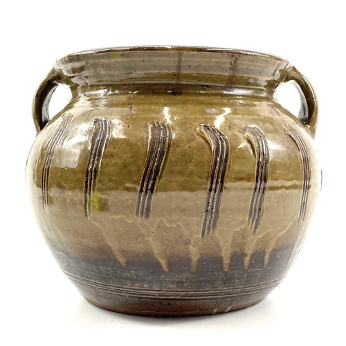 500 - Michael CARDEW (1901-1983) Twin handled lidded pot Stoneware, impressed personal and Wenford Bridge ... 