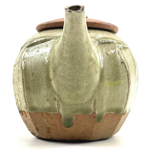 501 - Richard BATTERHAM (1936-2021) Cut-sided teapot Stoneware, 14cm.There is a glued replair to the lid, ... 