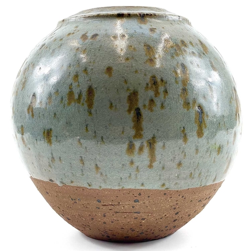 515 - Jason WASON (1946) Globular vessel Stoneware, impressed personal and Leach Pottery seal to base, 22c... 