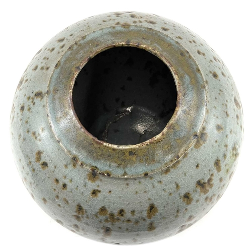 515 - Jason WASON (1946) Globular vessel Stoneware, impressed personal and Leach Pottery seal to base, 22c... 