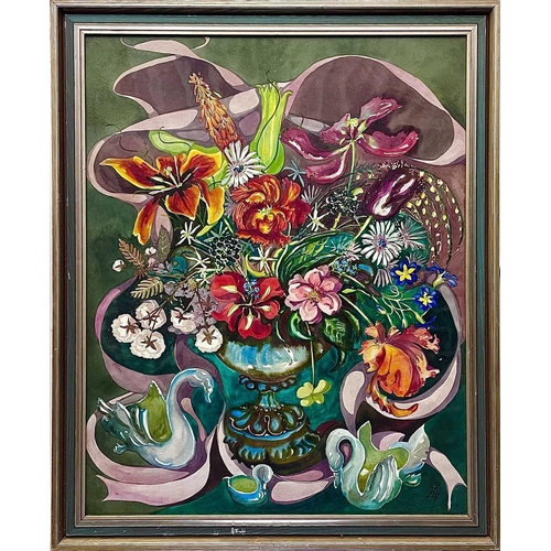 52 - Elizabeth Rosemary ZIAR (1919-2003) Mixed Flowers Watercolour, signed, inscribed to verso, 78 x 62cm... 