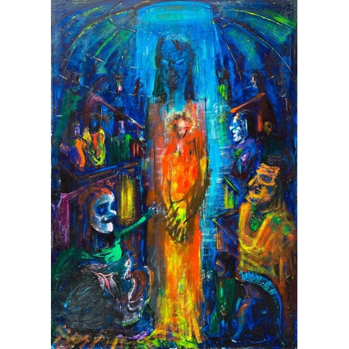 548 - Sven BERLIN (1911-1999) The 15 Stations of The Cross, 1973 15 oils on board Each signed and dated '7... 