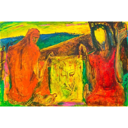 548 - Sven BERLIN (1911-1999) The 15 Stations of The Cross, 1973 15 oils on board Each signed and dated '7... 