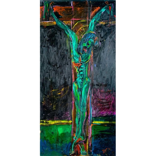 548 - Sven BERLIN (1911-1999) The 15 Stations of The Cross, 1973 15 oils on board Each signed and dated '7... 