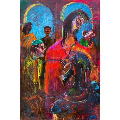 548 - Sven BERLIN (1911-1999) The 15 Stations of The Cross, 1973 15 oils on board Each signed and dated '7... 