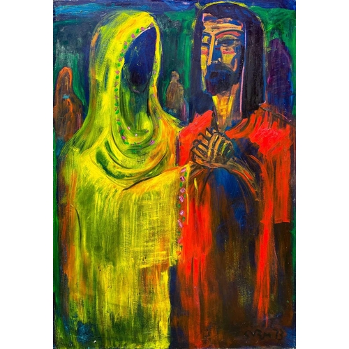 548 - Sven BERLIN (1911-1999) The 15 Stations of The Cross, 1973 15 oils on board Each signed and dated '7... 