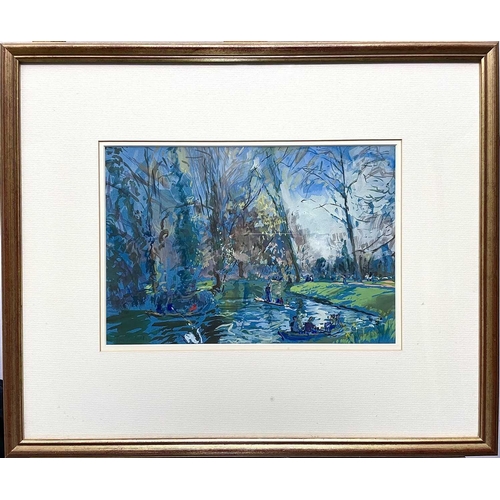 552 - John LINFIELD (1930) Christchurch Meadow Watercolour on paper, signed, 23.5 x 34cm.