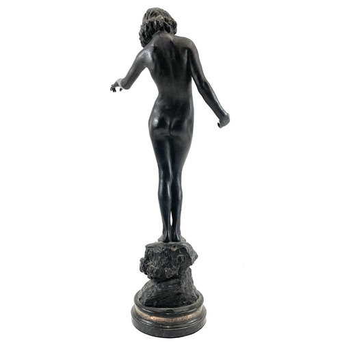 567 - Edward Onslow FORD (1852-1901) Folly Bronze on serpentine socle, full height 52.5cm To the socle is ... 