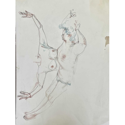 579 - Henry Richard BIRD (1909-2000) Seated Nude Mixed media. 56 x 38cm. Along with seven other works by t... 