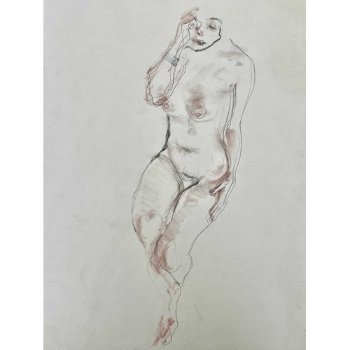 579 - Henry Richard BIRD (1909-2000) Seated Nude Mixed media. 56 x 38cm. Along with seven other works by t... 