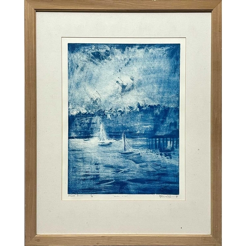 598 - Oliver WEST Land Ahoy! Monoprint, signed and dated '98, artist's proof numbered 1/35, image size 50 ... 