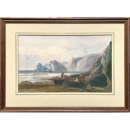 61 - Thomas HART (1830-1916) Kynance Cove, The Lizard Watercolour, signed and dated 1868, 22x36cm