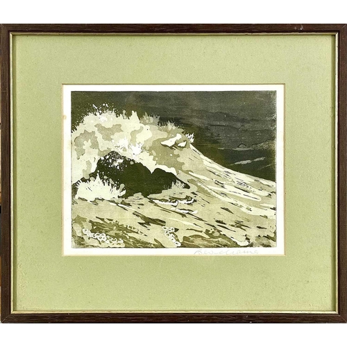 674 - B. WILLIAMS Cresting Wave Etching Signed Plate size: 15 x 20cm