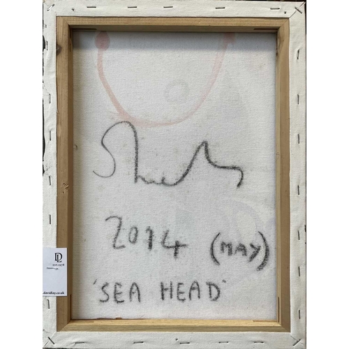 681 - Tony SHIELS (1938) Sea Head (2014) Mixed media on canvas, signed, inscribed and dated 2014 to verso,... 